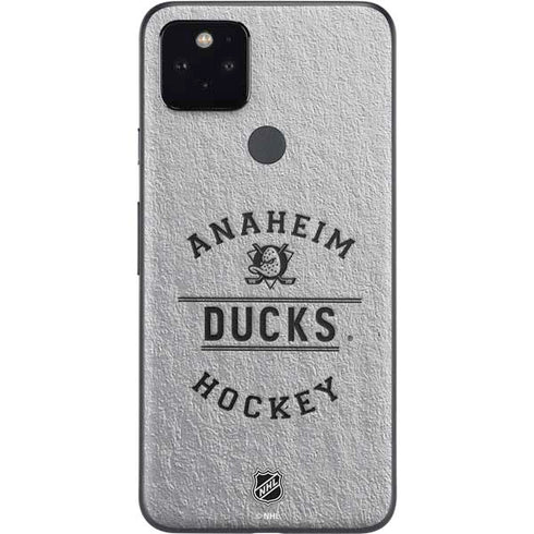 NHL Anaheim Ducks Black Text Google Pixel 5 Skin